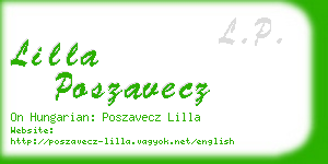 lilla poszavecz business card